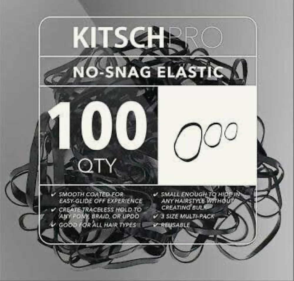 No-Snag Elastic 100pc - Black